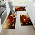 thumbnail image 6 of YIMEIS Rose Gold Butterfly Kitchen Mat Rug Set - Perfect for Kitchen Counter, 16''*24''/20''*32''/47''*18'', Functional for Decoration, 6 of 10