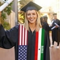 thumbnail image 3 of Somaliland Mix USA United States Flag Graduation Stole For International Student Stole Pride Cheers Shawls, 3 of 6