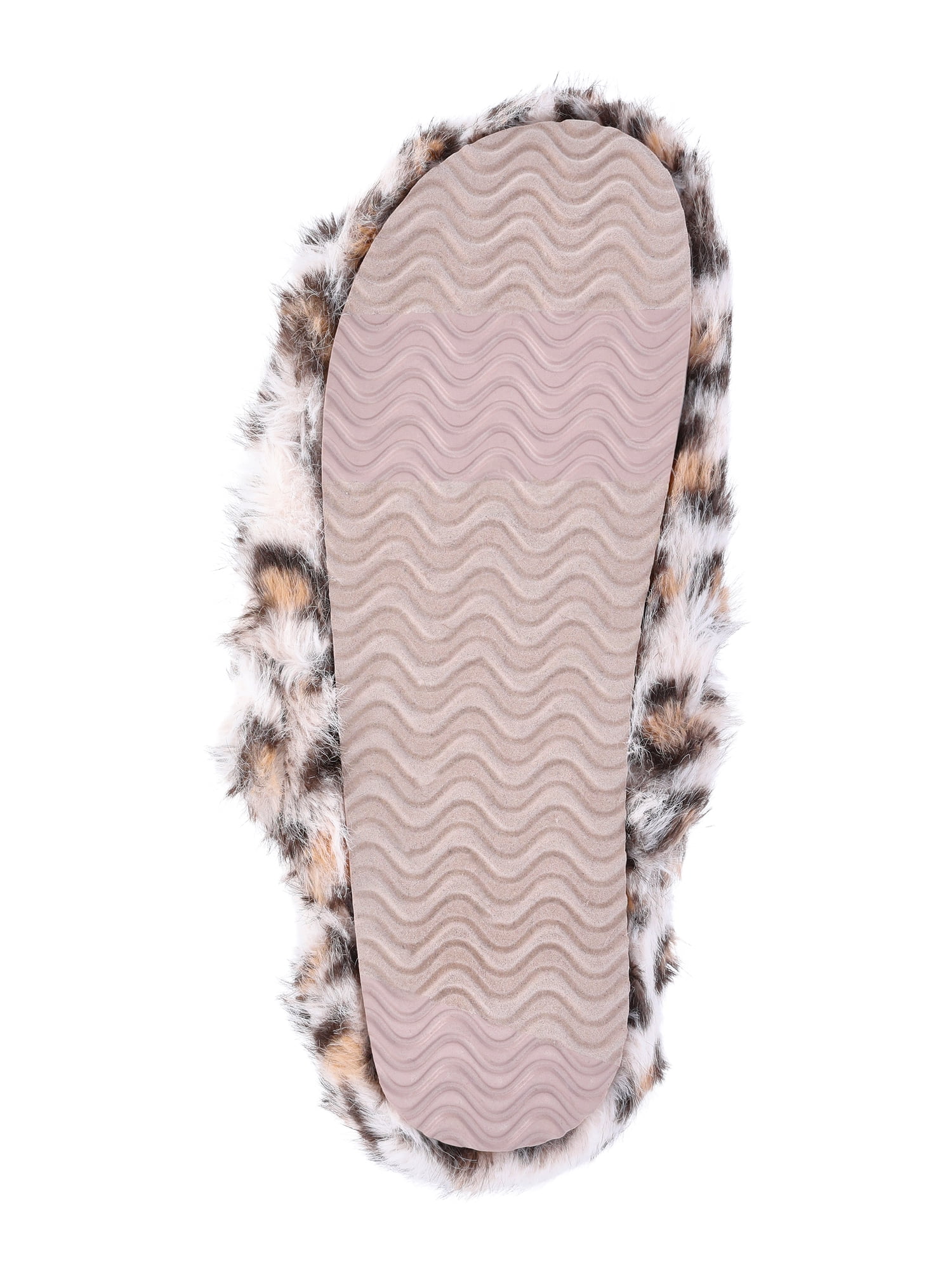 No Boundaries Women's Faux Fur Buckle Clog Slippers