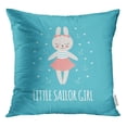 thumbnail image 1 of RYLABLUE Cute Baby Pattern Little Bunny Cartoon Girl Nautical Throw Pillowcase Cushion Case Cover, 1 of 1