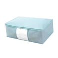 thumbnail image 4 of Bolsa de almacenamiento para edredón, contenedor de almacenamiento de ropa, cesta de almacenamiento decorativa, organizador, caja de manta, bolsa para Azul XL, 4 of 9