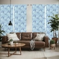 thumbnail image 2 of Ambesonne Butterfly Window Curtains, Blue Dragonflies, Each 28" W x 95" L, Blue Pale Blue White, 2 of 5