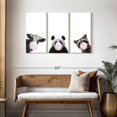 thumbnail image 3 of Elephant Stock Three Funny Animals Wall Art - Horizontal Multi Panel Canvas - Living Room Wall Decor - Humor Multi Panel - White And Gray Decor - 45" x 28", 3 of 8