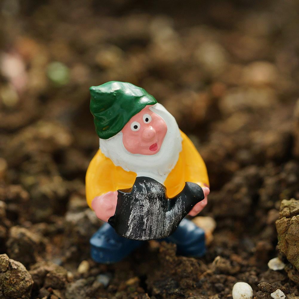 Set of 7 Mini Garden Gnomes - Garden Accessories - Miniature Gnome