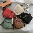 thumbnail image 4 of Corduroy Backpack Vintage Embroidered Laptop Bookbag Casual School College Daypack Lightweight Travel Backpack, 4 of 4