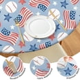 thumbnail image 4 of Blue Baseballs and USA Flags Pattern Round Fitted Tablecloth with Elastic Edge,Dining Table Cover Waterproof,Outdoor Round Tablecloth for Camping,Dining,Indoor and Outdoor, 4 of 7