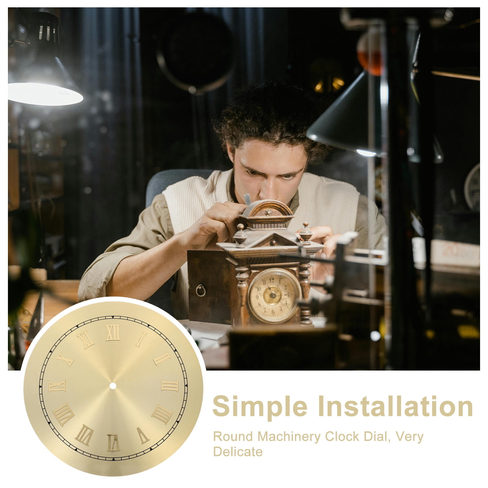 Baluue Metal Digital Clock Dial Kit - 1 Set for Hobbyists, Home Decoration, Crafting Projects, and Clock Repair Parts
