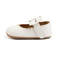 thumbnail image 6 of Bonario Baby Girls Dress Shoes Infant Mary Jane Bowknot Flats None-Slip Sole Princess Shoes for Newborn 3-18 Months, 6 of 9
