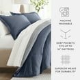 thumbnail image 6 of Comfort Canopy - Queen Stone / Light Gray Bedding Bundle, Reversible Microfiber Comforter and Patterned Sheet Set, 6 of 13