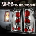 thumbnail image 4 of Compatible With 1999-2006 Chevrolet Silverado And 1999-2003 GMC Sierra Tail Lights Pair Set Video Show Chrome Housing/Clear Lens, 4 of 14