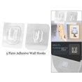 thumbnail image 4 of AMLESO 2x5 Pairs PVC Double-sided Adhesive Wall Utility Hooks, 4 of 8