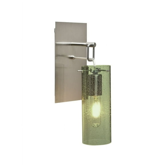 Besa Lighting - Juni 10 - One Light Wall Pendant-Bronze Finish-Moss Bubble Glass
