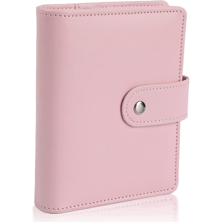 A6 Lizard Leather Binder Wallet Pink