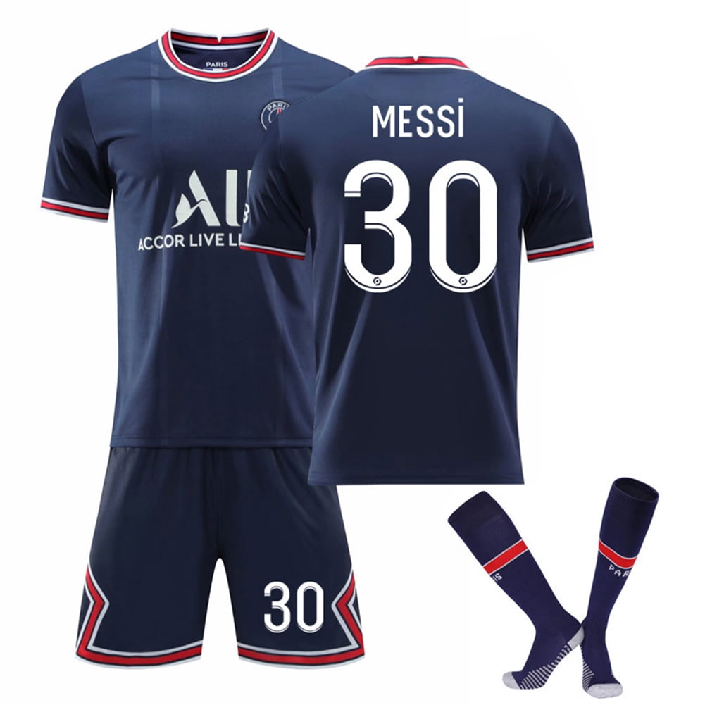 Donau repertoire toezicht houden op Messi PSG #30 Home Lionel Paris Saint Germain Team Jersey Child Training  Suit with Socks for Size #22-#28 - Walmart.com