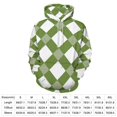 thumbnail image 2 of Green White Pattern Men's Women Vintage 3D Hooded Sweatshirt - All-Season Loose Fit Streetwear, 2 of 6
