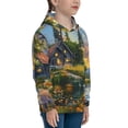 thumbnail image 3 of Pofeuu Cozy Cottage Lakeside Sunset Print Kids Pullover Hoodies Warm Thick Hooded Sweatshirt with Packet for Boys Girls-X-Large, 3 of 6