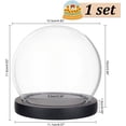 thumbnail image 4 of Glass Display Cloche Dome 4.9x4.5 Inch Glass Display Showcase with Base Decorative Display Dome Snowglobe for Fairy Lights Plants Flower Display Beach Sand Halloween Xmas Decoration DIY, 4 of 6