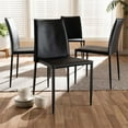 thumbnail image 2 of Baxton Studio Chaise de Salle à Manger Pascha en Simili Cuir dans Black (Lot de 4), 2 of 5