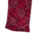 thumbnail image 3 of Womens Burgundy & Red Snow Flake Fleece Print Fleece Pajamas Sleep Set Large, 3 of 4