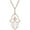 Rose, variant on 14K White Gold Finish Round Cut White Diamond 925 Sterling Silver Hamsa Hand Shape Pendant Necklace for Women Jewelry