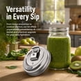 thumbnail image 6 of Mason Jar Drinking Lids – Stainless Steel Wide Mouth Sip Lid, Leak-Proof Flip Cap Cover, Airtight Accessory for Drinks – Convert Jars to Drinkware (1PCS), 6 of 8
