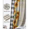 thumbnail image 3 of Sunflowers Blackout Curtains for Bedroom Living Room Darkening Curtains 84 Inch Length 2 Panels Set Summer Country Botanical Yellow Flowers Plaid Window Curtain Window Treatment Drapes 42"x84", 3 of 9
