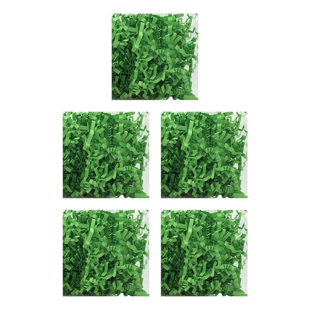 Papel triturado Injueey para decoración de fiesta loro verde 5piezas