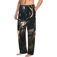 thumbnail image 6 of Logiee Regal Stag In Forest Print Pajama Pants for Men,Men’s Pajama Bottoms,Mens PJ Pants with Pockets & Button Fly-Small, 6 of 6