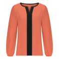 thumbnail image 5 of ZyeKqe Blouses for Women Dressy Casual Long Sleeve Work Shirts Casual V Neck Loose Office Top, 5 of 8