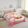 thumbnail image 5 of Erosebridal Cartoon Fox Comforter Set Cute Fox Bedding Set Kawaii Animal Duvet Set Botanical Floral Comforter 1 Comforter Set with 1 Pillowcase Twin Size, 5 of 6