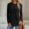 thumbnail image 3 of SUNBS Tunic Shirts for Womens Long Sleeve Tops Crewneck Dressy Sweaters Casual Blouses Trendy Clothes, 3 of 9