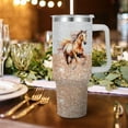 thumbnail image 2 of Horse Gift: Insulated Stainless Steel Tumbler 40 oz with Handle & Straw (Horse Lover), 2 of 6