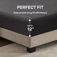 thumbnail image 3 of TRAHOO-Full Sheets Set - Full Bed Sheets - 4pcs Sheets with 12-Inch Deep Pockets - Soft & Breathable 100% Polyester Bedding Sheets & Pillowcases -Black, 3 of 4