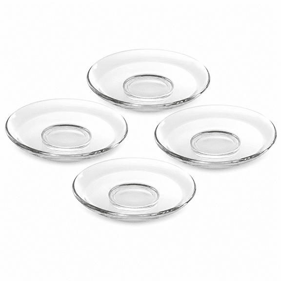 Florvian 2026 New 4Pcs Dessert Plates Clear Glass Snack Plate Desert Serving Plates Small Appetizer Plates for Party Favors,Desserts,Snacks,Appetizers,Special Events,Gatherings