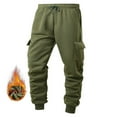 thumbnail image 2 of JIA JIA SHUANG Sweatpants for Men Casual Solid Fleece Lined Trousers Athletic Gym Cinch Bottoms Pants Winter Warm Clothing with Pockets, 2 of 4