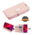 thumbnail image 2 of For Apple iPhone SE 3 (2022) SE/8/7 luxurious PU leather Wallet 6 Card Slots Pocket folio Strap & Kickstand Pouch Flip Phone Case Cover by Xpression [Rose Gold], 2 of 8