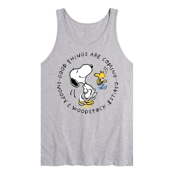 Peanuts - Good Things Are Coming Circle - Men's Jersey Tank Top
