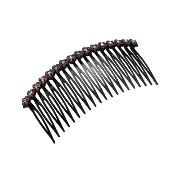 Niceauty 2pcs Simple Embellished Hair Comb Plastic Decorative Hair Combs for Women Dinners