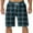 Z1-Dark Blue, variant on Leesechin Men's Cotton Pajamas Shorts Plaid Printed Soft Pjs Short Cool Thin Comfy Casual Drawstring