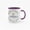 Purple, variant on 11 Ounce "Be Yourself" Ceramic Mug with Colorful Inner Lining - Inspirational Quote Coffee Cup with Floral Design