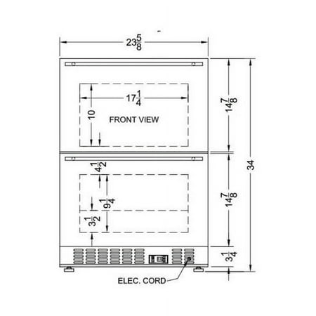 Summit 24-Inch 3.54 Cu. Ft. Double Drawer Compact Freezer