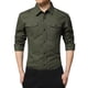 thumbnail image 1 of Ceisia Men's Winter Gift Casual Fashion Checkered Patchwork Long-Sleeve Button-Up Turndown Collar Outwear Jacket - Soft Breat hable Polyester Top, 1 of 5