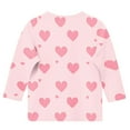 thumbnail image 4 of SERTG Girls Valentine Heart Print 3/4 Sleeve Pullover Top Big Kids Everyday Wear Festival Party Comfortable Shirt(Hot Pink#1,5-6 Years), 4 of 5