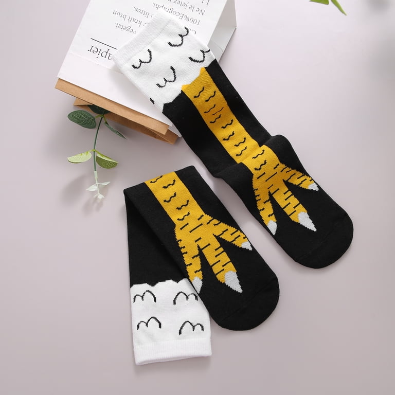 Inevnen Funny Chicken Feet Socks for Kids, Cotton Blend, Halloween