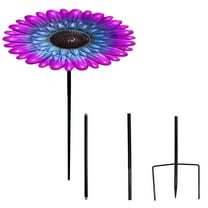 Yooshoverk Ground Stake Bird Feeder Bird Bath 11.8x33.1 Inches Metal Design Attracts Birds Prevents Empty Feeders for Gardens Yards Hummingbird