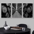 thumbnail image 2 of wall26 Framed Canvas Print Wall Art Set Retro Vintage Black &amp; White Wine Barrels Drinks &amp; Cocktails Food Photography Realism Decorative Rustic for Living Room, Bedroom, Office - 24"x36&q, 2 of 5