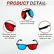 thumbnail image 3 of Gafas de visualización 3D rojas y azules, gafas de películas 3D de plástico, marco negro de 5.7 pulgadas, 3 of 7