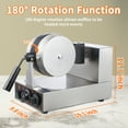 thumbnail image 2 of 360° Rotating Electric Waffle Making Machine | 50-250℃ Non-Stick Flip Waffle Iron Waffle Maker Time Control Temperature Adjustable, 110V 1200W, 2 of 7