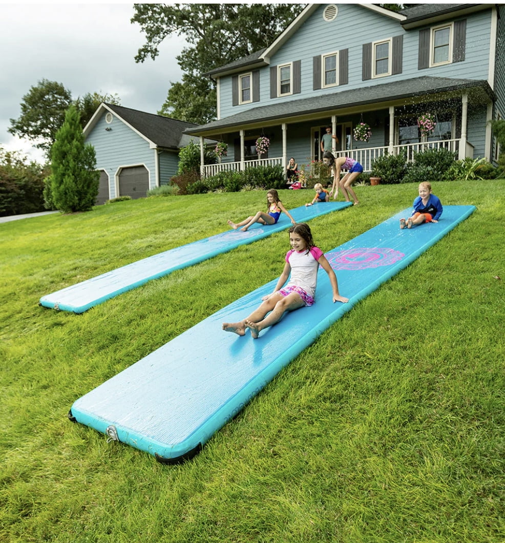 Body Glove 20 Inflatable Summer Water Dock and Backyard Bouncer Aquabat Gymnastics Mat