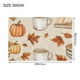 thumbnail image 4 of Yayeee Bath Rug for Bathroom Floor Non Slip Contour Fluffy Soft Absorbent Mat, 20"x24", Fall Mug Pattern, 4 of 7